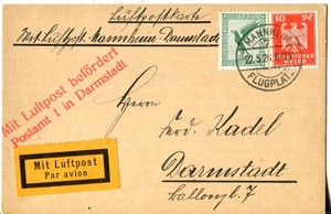 1926 MANNHEIM-DARMSTADT FLIGHT (025624)