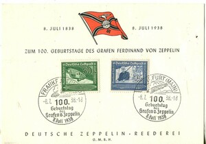 1938 ZEPPELIN BIRTH CENTENARY (025976)
