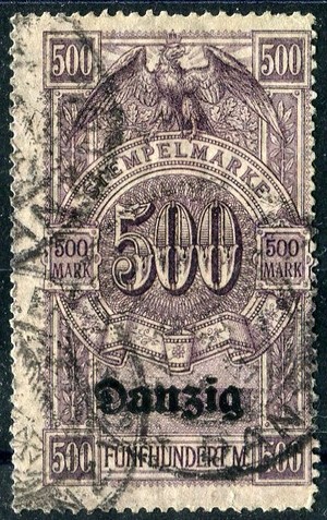 DANZIG 1921 OVERPRINT ON PRUSSIA (025902)