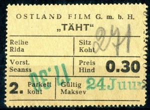 FILM THEATRE TICKET (W.438)